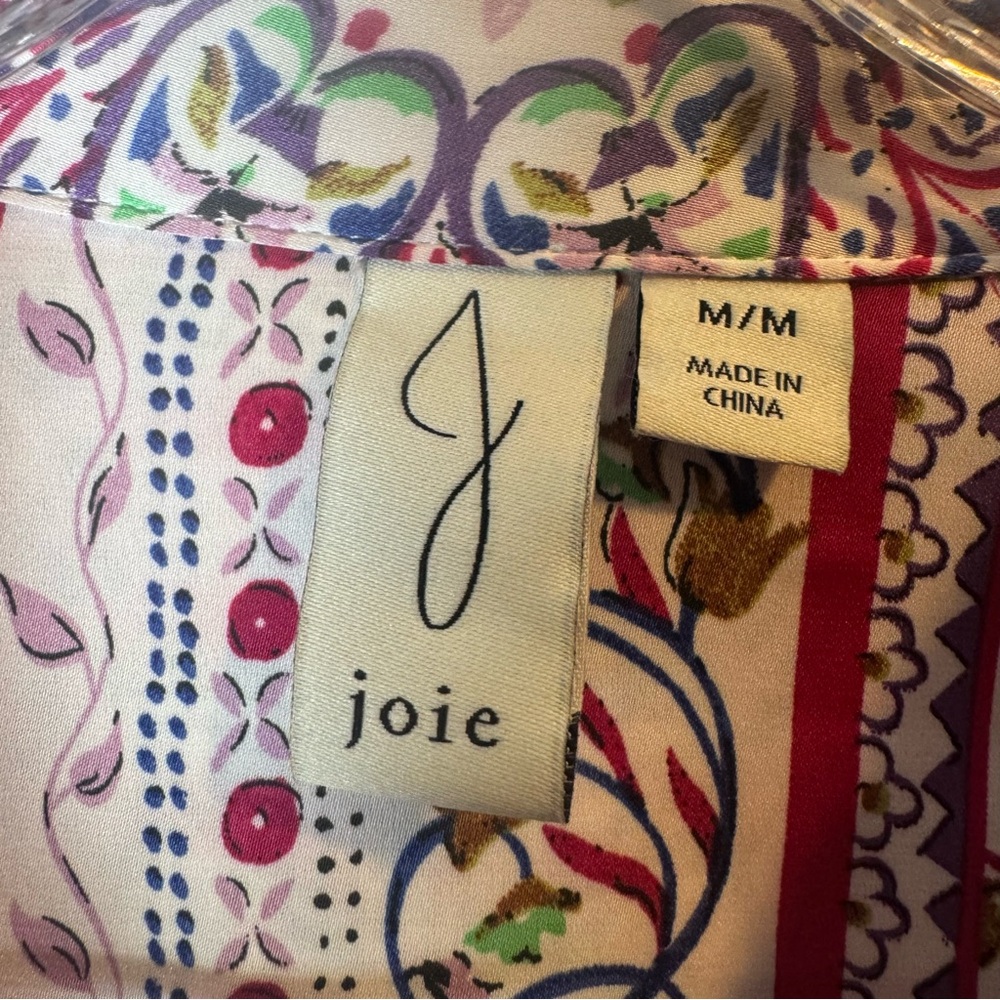 Joie Multicolor‎ Patchwork Button-Down Shirt poly… - image 2